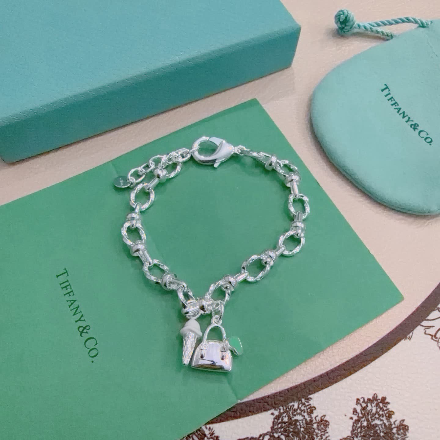 Tiffany & Co. Lock Charm Bracelet